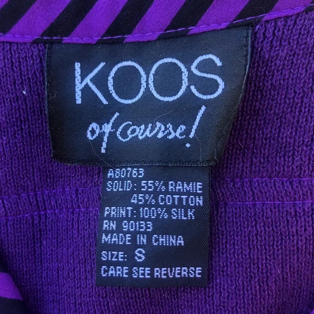 Koos of Course Purple Printed Cardigan Small - Picture 11 of 13